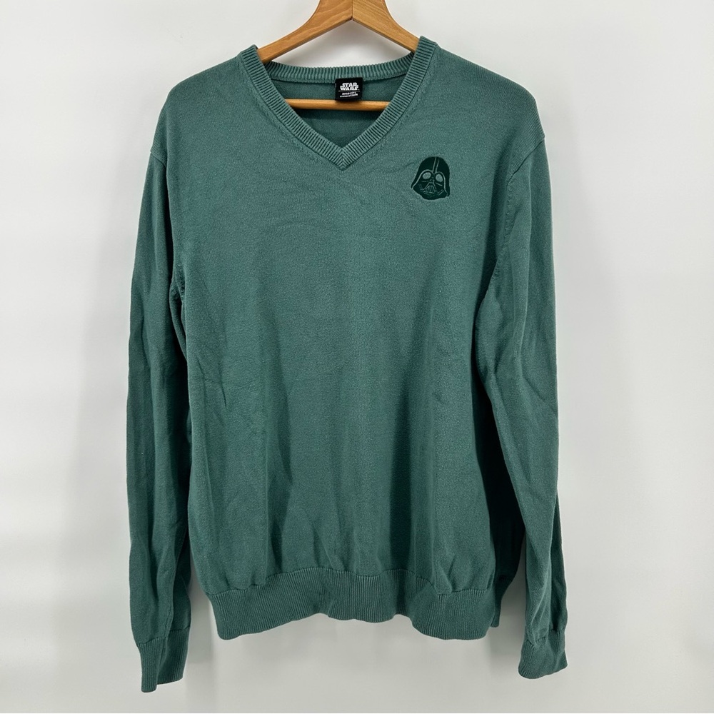 Star Wars Amazon Essentials Darth Vader Long Sleeve‎ Green Sweater Sz Large